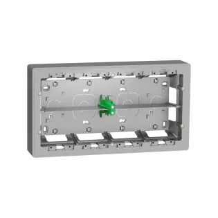 Schneider Electric NU821030, Unica System Plus, Alüminyum, 2x10 Modül Sıva Üstü Yatay Montaj Kasası