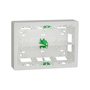Schneider Electric NU821820, Unica System Plus, Beyaz, 2x8 Modül Sıva Üstü Yatay Montaj Kasası