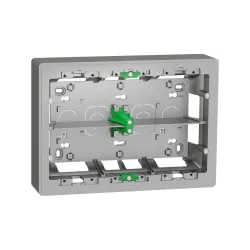 Schneider Electric NU821830, Unica System Plus, Alüminyum, 2x8 Modül Sıva Üstü Yatay Montaj Kasası