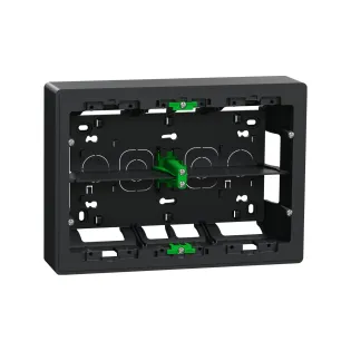 Schneider Electric NU821854, Unica System Plus, Antrasit, 2x8 Modül Sıva Üstü Yatay Montaj Kasası