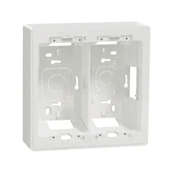 Schneider Electric NU822418, Unica System Plus, Beyaz, 2x4 Modül Sıva Üstü Dikey Montaj Kasası