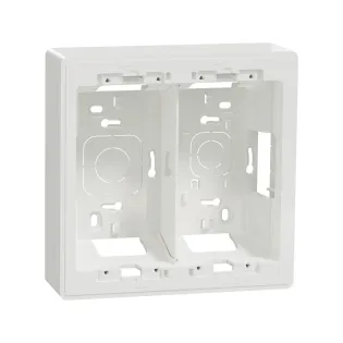 Schneider Electric NU822418, Unica System Plus, Beyaz, 2x4 Modül Sıva Üstü Dikey Montaj Kasası