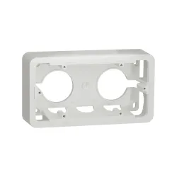 Schneider Electric NU840418, Unica Pro, Beyaz, İkili Sıva Üstü Kasa