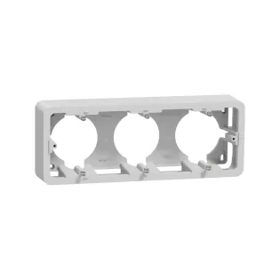 Schneider Electric NU840630, Unica Pro, Alüminyum, Üçlü Sıva Üstü Kasa