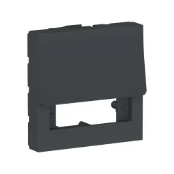 Schneider Electric NU943854, Unica, Antrasit, Boş Fiberoptik İnternet Prizi Kapağı, SC/SC APC Simplex, 2 Modül