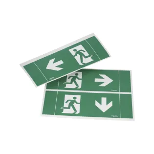 Schneider Electric OVA53129, Exiway Light, Acil Aydınlatma Armatürleri için Iso Piktogran Seti, Sağ-Sol-Aşağı