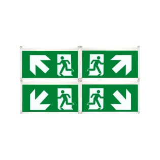 Schneider Electric OVA53188, Exiway Easysign, Acil Durum Çıkış Yönlendirme Armatürü için Dörtlü(Sağ-Sol-Yukarı-Aşağı) Piktogram Seti