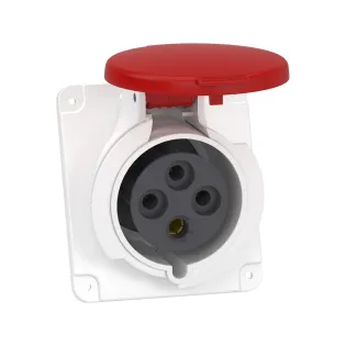 Schneider Electric PKF32F434, Pratika, 4x32 Amper, 3P+T, Eğik Makine Prizi, Vida Bağlantılı, IP44