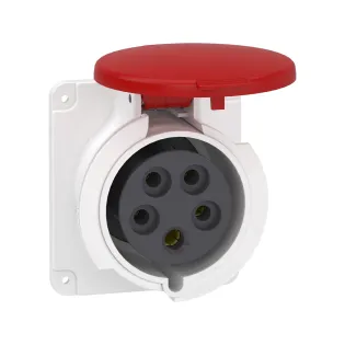 Schneider Electric PKF32G435, Pratika, 5x32 Amper, 3P+N+T, Düz Makine Prizi, Vida Bağlantılı, IP44