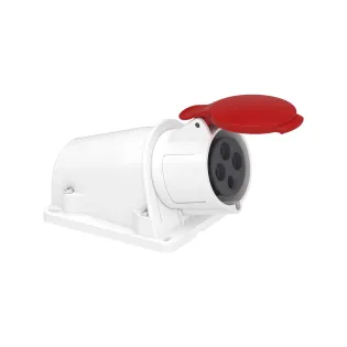 Schneider Electric PKF32W434, Pratika, 4x32 Amper, 3P+T, Duvar Prizi, Vida Bağlantılı, IP44