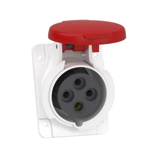 Schneider Electric PKY16F434, Pratika, 4x16 Amper, 3P+T, Eğik Makine Prizi, Hızlı Bağlantılı, IP44