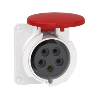 Schneider Electric PKY32G435, Pratika, 5x32 Amper, 3P+N+T, Düz Makine Prizi, Hızlı Bağlantılı, IP44