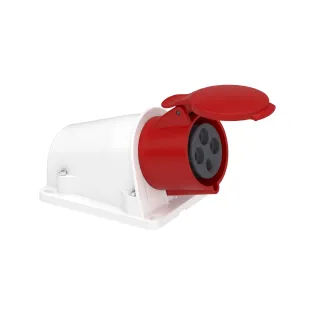 Schneider Electric PKY32W434, Pratika, 4x32 Amper, 3P+T, Duvar Prizi, Hızlı Bağlantılı, IP44