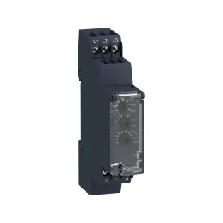 Schneider Electric RM17TA00, Harmony RM, Faz Koruma Rölesi, Faz Sırası, Faz Kaybı ve Faz Dengesi Koruması, 0.1-10sn Gecikmeli, 1K/A