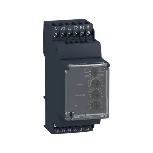 Schneider Electric RM35UA11MW, Harmony RM, Gerilim Koruma Rölesi, 0.05-5 Volt Aşırı-Düşük Gerilim Koruması, 0.3-30sn Gecikmeli, 2K/A