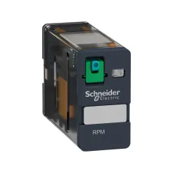 Schneider Electric RPM11BD, Harmony RPM, 15 Amper, 24 Volt DC, 1 K/A Kontaklı, 5 Pinli, Soketli Röle, Test Butonlu