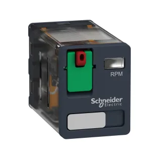 Schneider Electric RPM21B7, Harmony RPM, 15 Amper, 24 Volt AC, 2 K/A Kontaklı, 8 Pinli, Soketli Röle, Test Butonlu