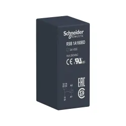 Schneider Electric RSB1A160BD, Harmony RSB, 16 Amper, 24 Volt DC, 1 K/A Kontaklı, 8 Pinli, Soketli Röle