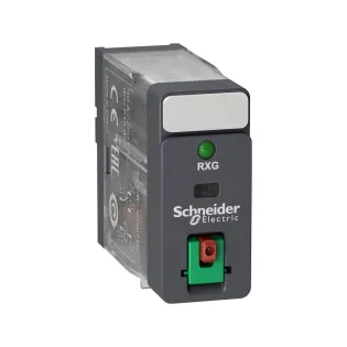 Schneider Electric RXG12B7, Harmony RXG, 10 Amper, 24 Volt AC, 1 K/A Kontaklı, 5 Pinli, Soketli Röle, LED’li, Test Butonlu