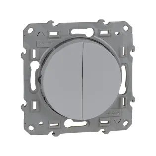 Schneider Electric S520213, Odace, Beyaz, İkili Vavien Anahtar, Çerçevesiz