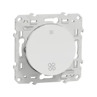 Schneider Electric S520233, Odace, Beyaz, Fan Kontrol Anahtarı, Çerçevesiz