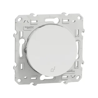 Schneider Electric S520246, Odace, Beyaz, Liht Anahtarı, Zil İşaretli, Çerçevesiz