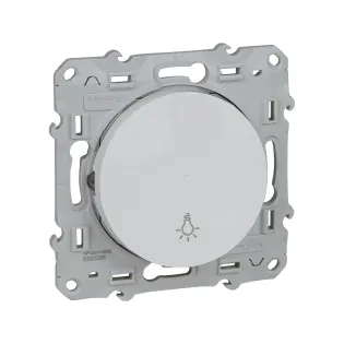 Schneider Electric S520256, Odace, Beyaz, Liht Anahtarı, Işık İşaretli, Çerçevesiz
