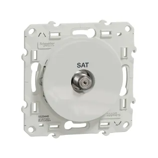 Schneider Electric S520446, Odace, Beyaz, SAT Prizi, Sonlu, Çerçevesiz