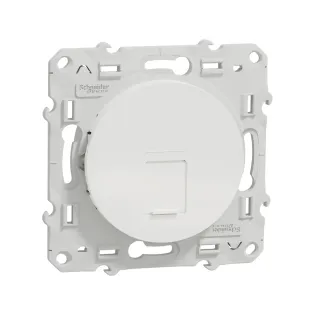 Schneider Electric S520475, Odace, Beyaz, Data İnternet Prizi, RJ45, CAT 6-UTP, Çerçevesiz