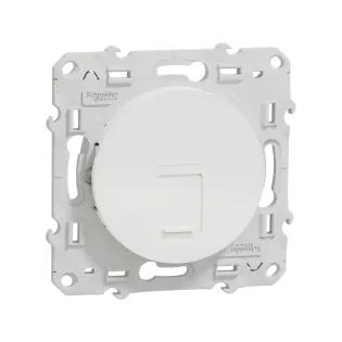 Schneider Electric S520477, Odace, Beyaz, Data İnternet Prizi, RJ45, CAT 6a-STP, Çerçevesiz