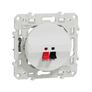 Schneider Electric S520487, Odace, Beyaz, Hoparlör Prizi, Çerçevesiz