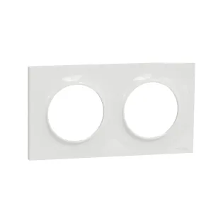 Schneider Electric S520704, Odace Styl, Beyaz, İkili Çerçeve