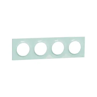 Schneider Electric S520708C, Odace Styl, Açık Mavi, Dörtlü Çerçeve