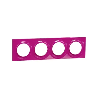 Schneider Electric S520708D, Odace Styl, Mor, Dörtlü Çerçeve