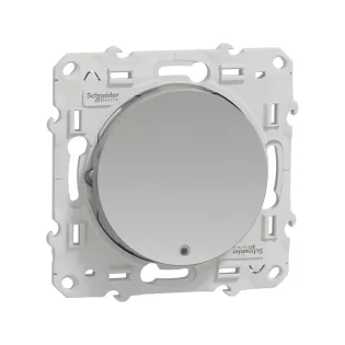 Schneider Electric S530263, Odace, Alüminyum, Vavien Anahtar, Işıklı, Çerçevesiz