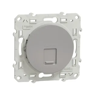 Schneider Electric S530471, Odace, Alüminyum, Data İnternet Prizi, RJ45, CAT 5e-UTP, Çerçevesiz