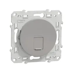 Schneider Electric S530475, Odace, Alüminyum, Data İnternet Prizi, RJ45, CAT 6-UTP, Çerçevesiz