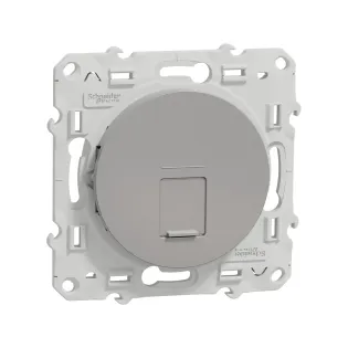 Schneider Electric S530475, Odace, Alüminyum, Data İnternet Prizi, RJ45, CAT 6-UTP, Çerçevesiz