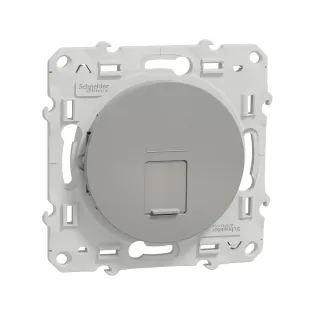 Schneider Electric S530476, Odace, Alüminyum, Data İnternet Prizi, RJ45, CAT 6-STP, Çerçevesiz