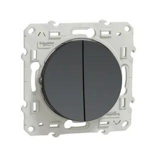 Schneider Electric S540214, Odace, Antrasit, İkili Vavien Anahtar, Çerçevesiz