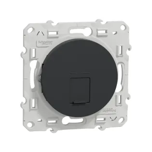 Schneider Electric S540400, Odace, Antrasit, Data İnternet Prizi, RJ45, Konnektörsüz, Çerçevesiz