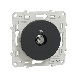 Schneider Electric S540445, Odace, Antrasit, TV Prizi, Sonlu, Çerçevesiz