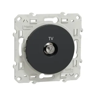 Schneider Electric S540445, Odace, Antrasit, TV Prizi, Sonlu, Çerçevesiz