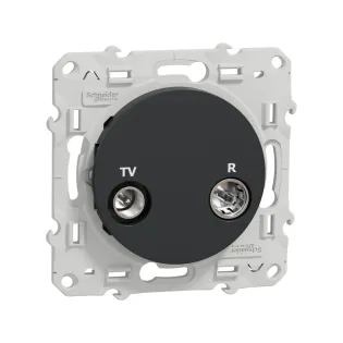 Schneider Electric S540451, Odace, Antrasit, TV ve R Prizi, Bağımsız, Çerçevesiz