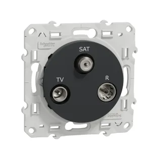 Schneider Electric S540461, Odace, Antrasit, TV, SAT ve R Prizi, Çerçevesiz