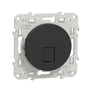Schneider Electric S540471, Odace, Antrasit, Data İnternet Prizi, RJ45, CAT 5e-UTP, Çerçevesiz
