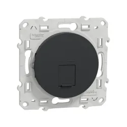 Schneider Electric S540476, Odace, Antrasit, Data İnternet Prizi, RJ45, CAT 6-STP, Çerçevesiz