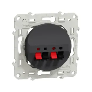 Schneider Electric S540488, Odace, Antrasit, Hoparlör Prizi, İkili, Çerçevesiz