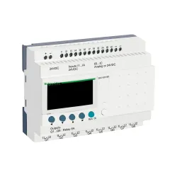 Schneider Electric SR2A201BD, Zelio Logic, Kompakt Akıllı Röle, 12 Dijital Giriş, 8 Röle Çıkış, 24 Volt DC, LADDER