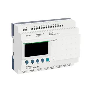 Schneider Electric SR2A201BD, Zelio Logic, Kompakt Akıllı Röle, 12 Dijital Giriş, 8 Röle Çıkış, 24 Volt DC, LADDER